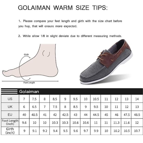 GM GOLAIMAN Size 11 Slip on Boat Shoes for Men Loafer Stylish Casual for Walking main image 5